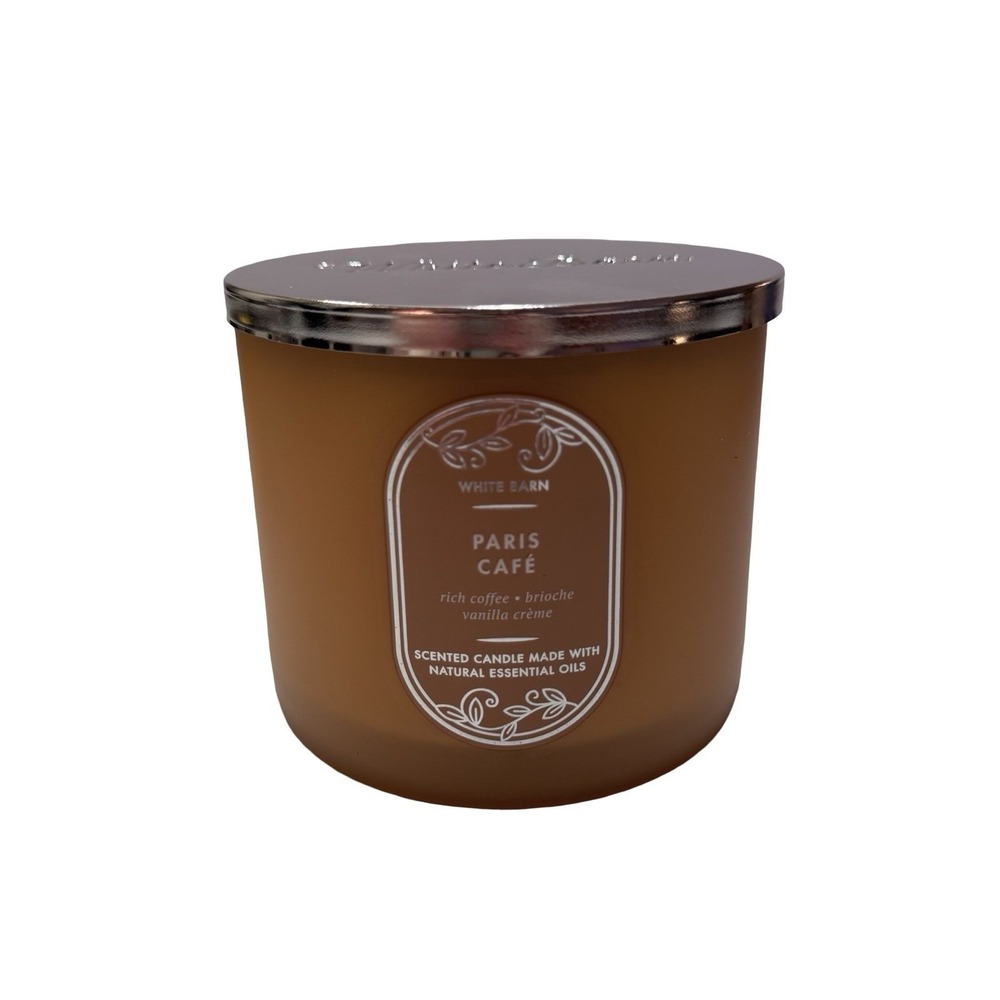 Bath & Body Works White Barn Paris Café 3-Wick Candle 14.5oz Coffee